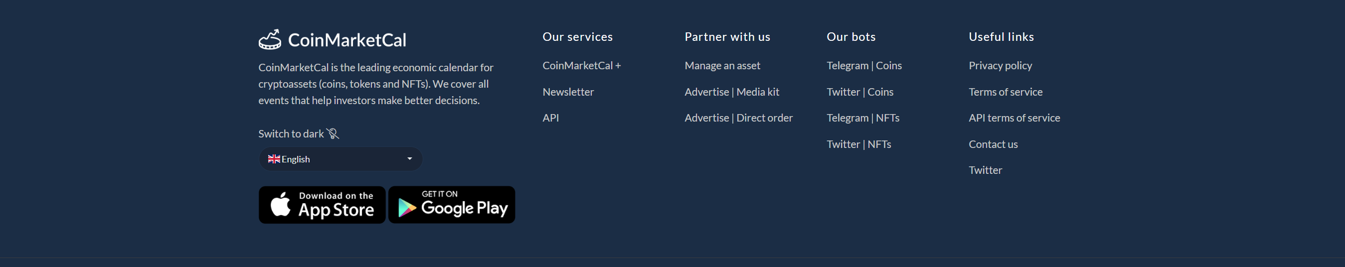  ارائه API در سایت کوین مارکت کال، 4 coinmarketcal api