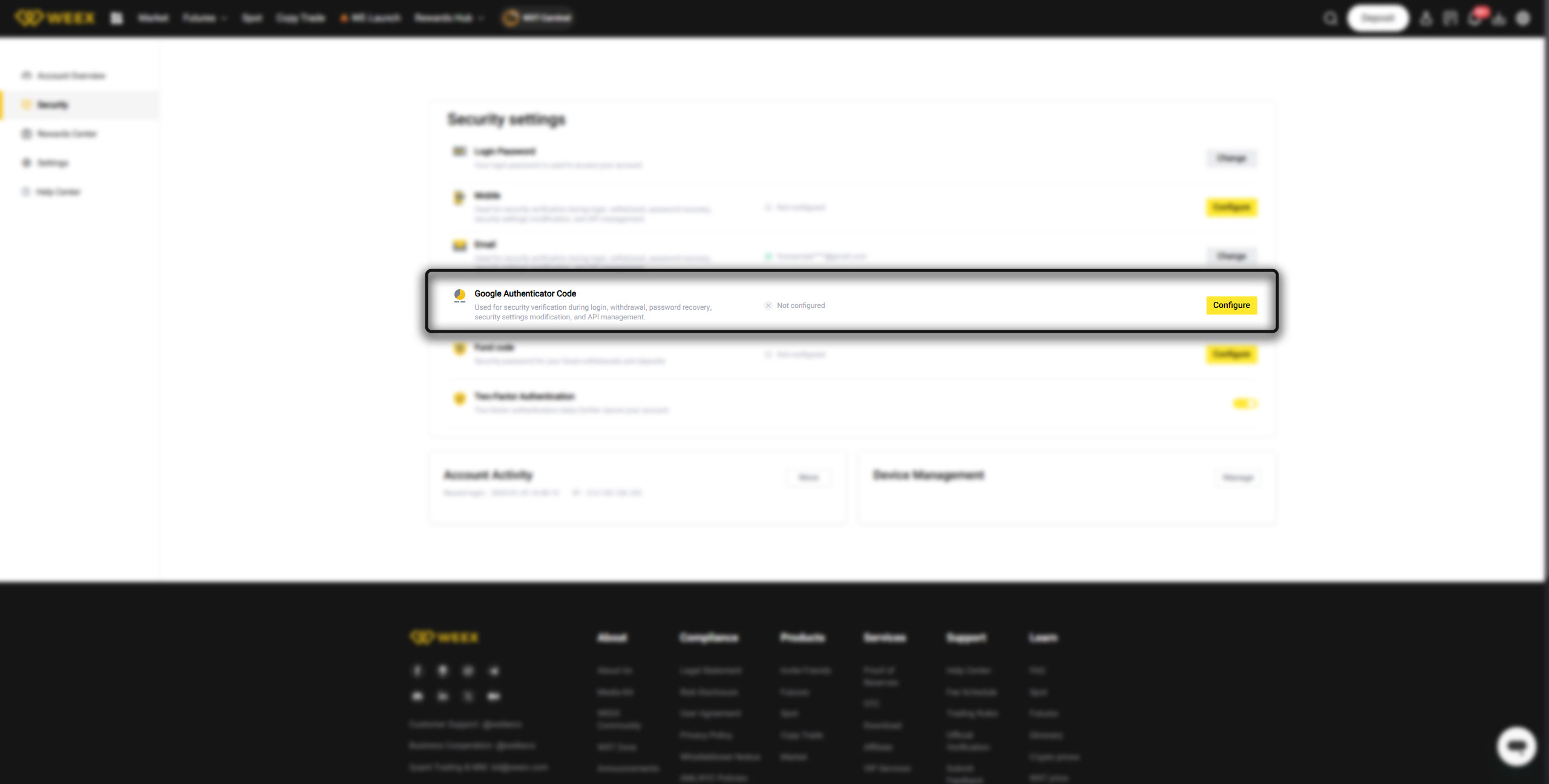 امکانات امنیتی صرافی وکس