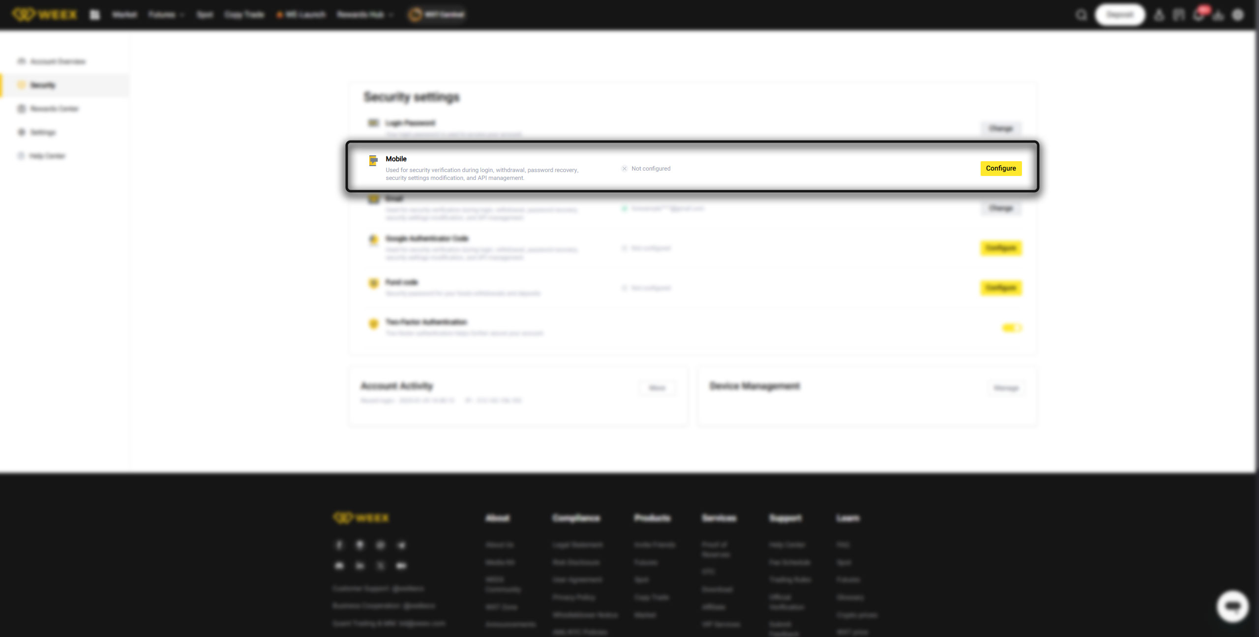 امکانات امنیتی صرافی وکس
