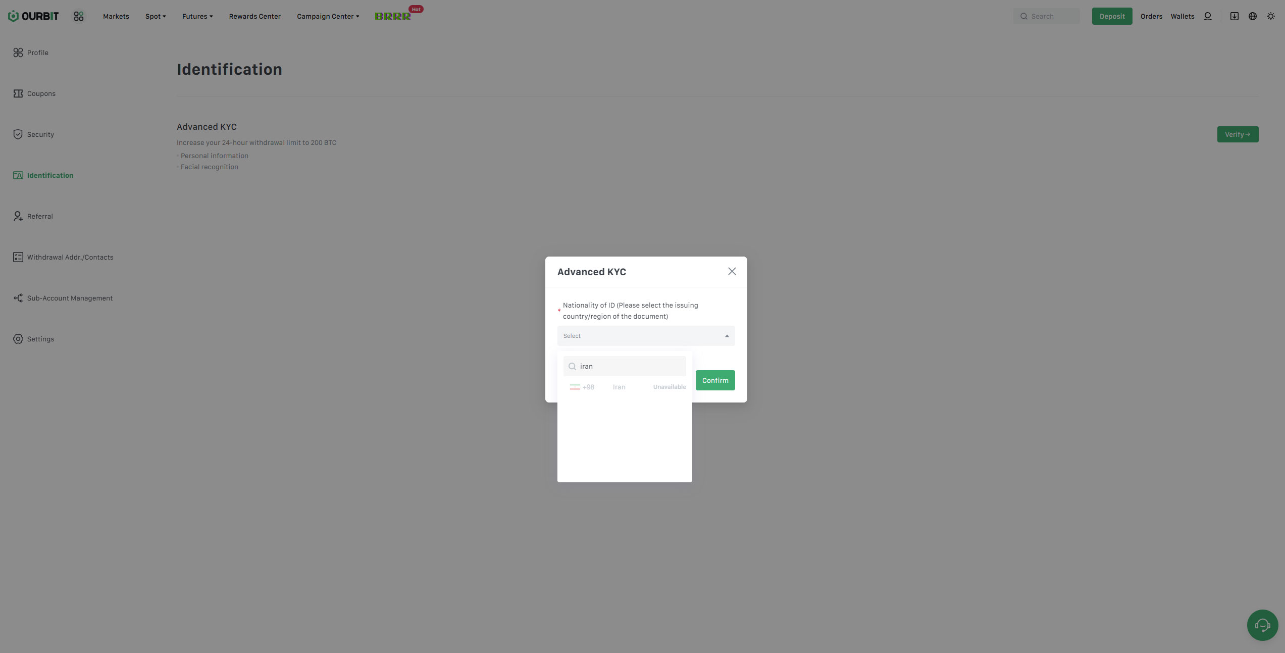 آموزش احراز هویت در صرافی اوربیت