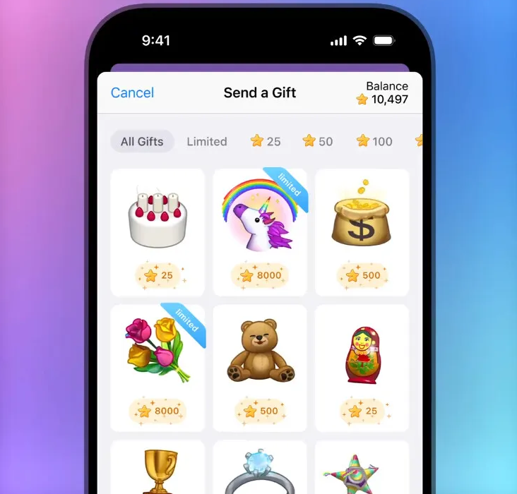 لورس :تبدیل گیفت های تلگرام به NFTهای قابل معامله