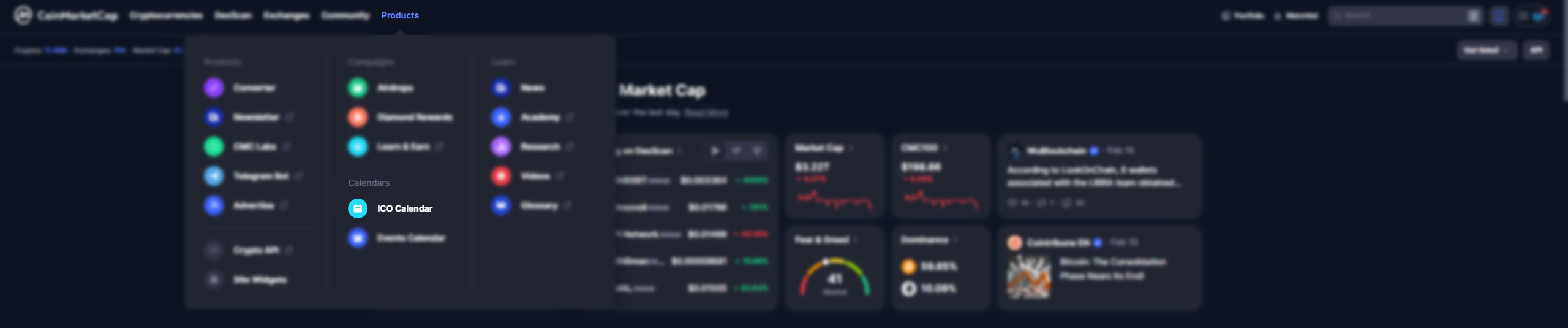 ICO Calendar سایت کوین مارکت کپ