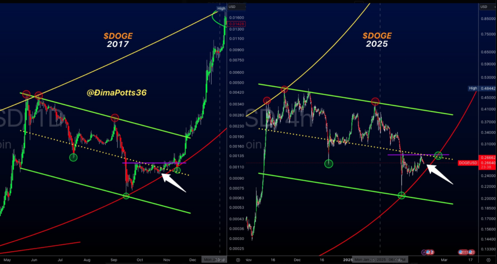 تحلیل نمودار تاریخی دوج کوین