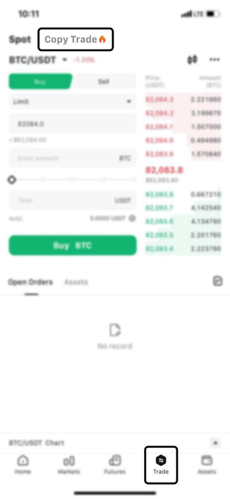 کپی ترید صرافی ویکس در موبایل