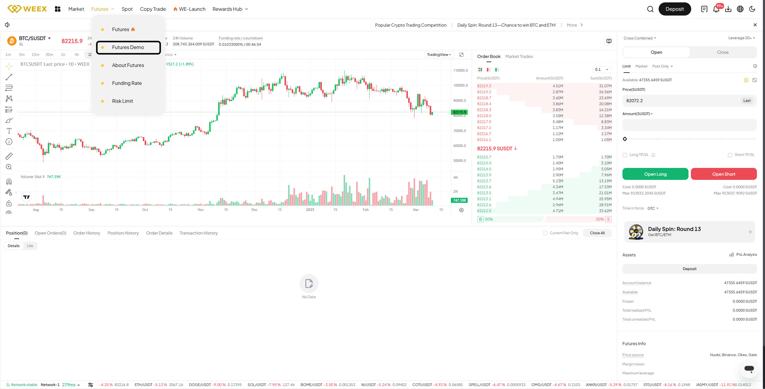 دمو ترید ثرافی ویکس در موبایل