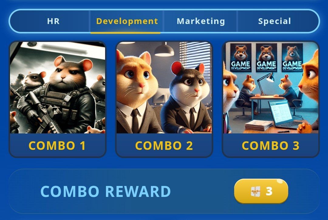 کارت های امروز همستر کامبت ۲۱ اسفند (بازی جدید Hamster GameDev)