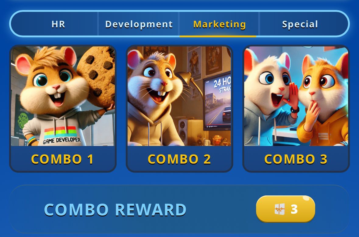 کارت های امروز همستر کامبت ۵ فروردین (بازی جدید Hamster GameDev)