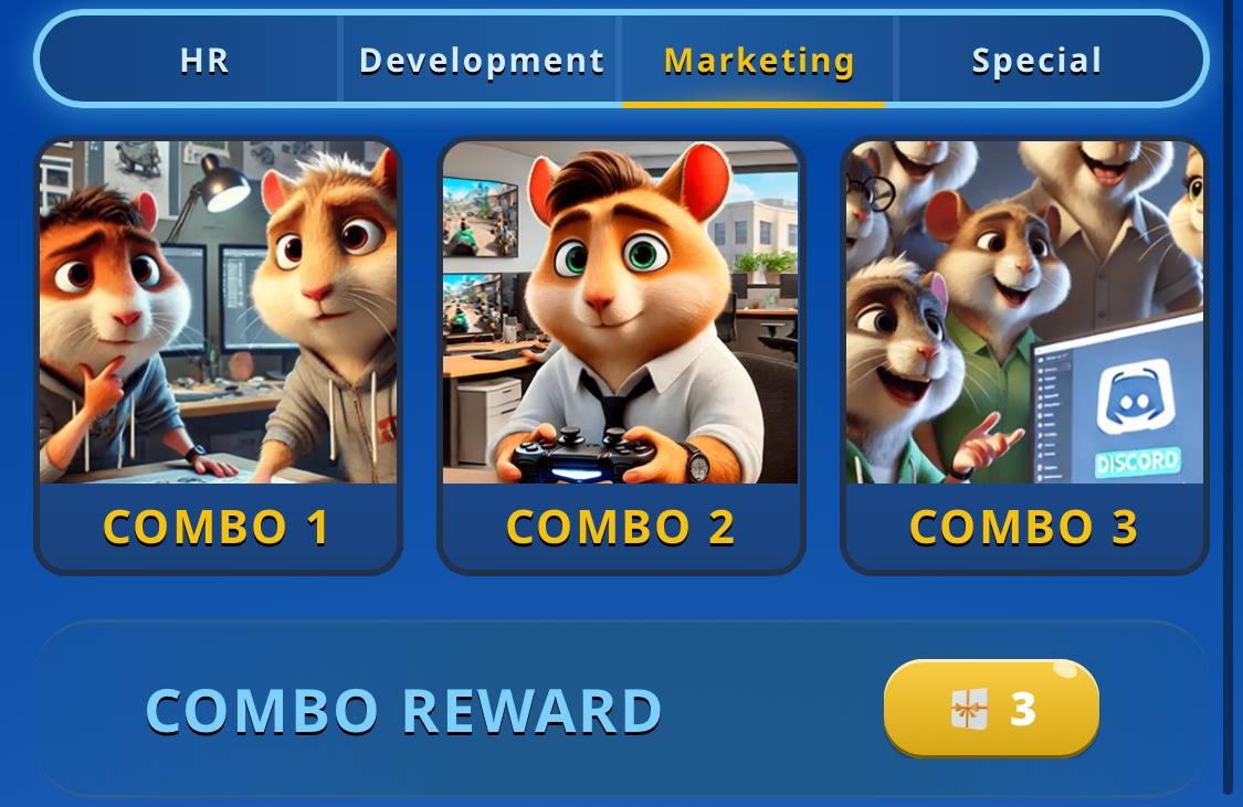 کارت های امروز همستر کامبت ۹ فروردین (بازی جدید Hamster GameDev)