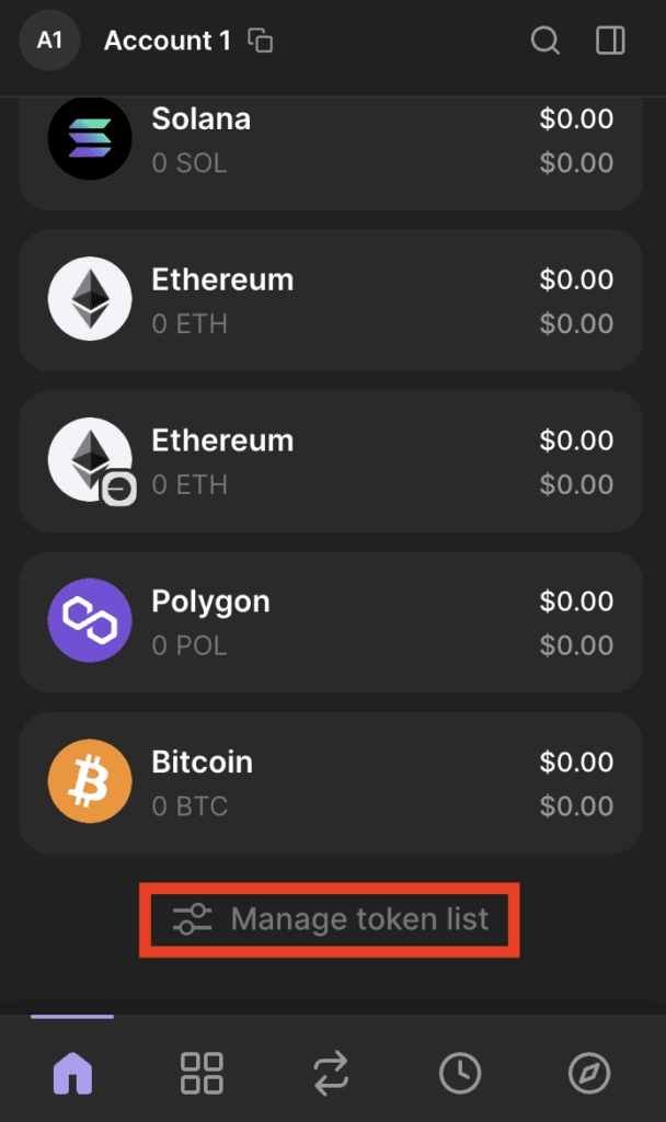 مدیریت فهرست توکن‌ها