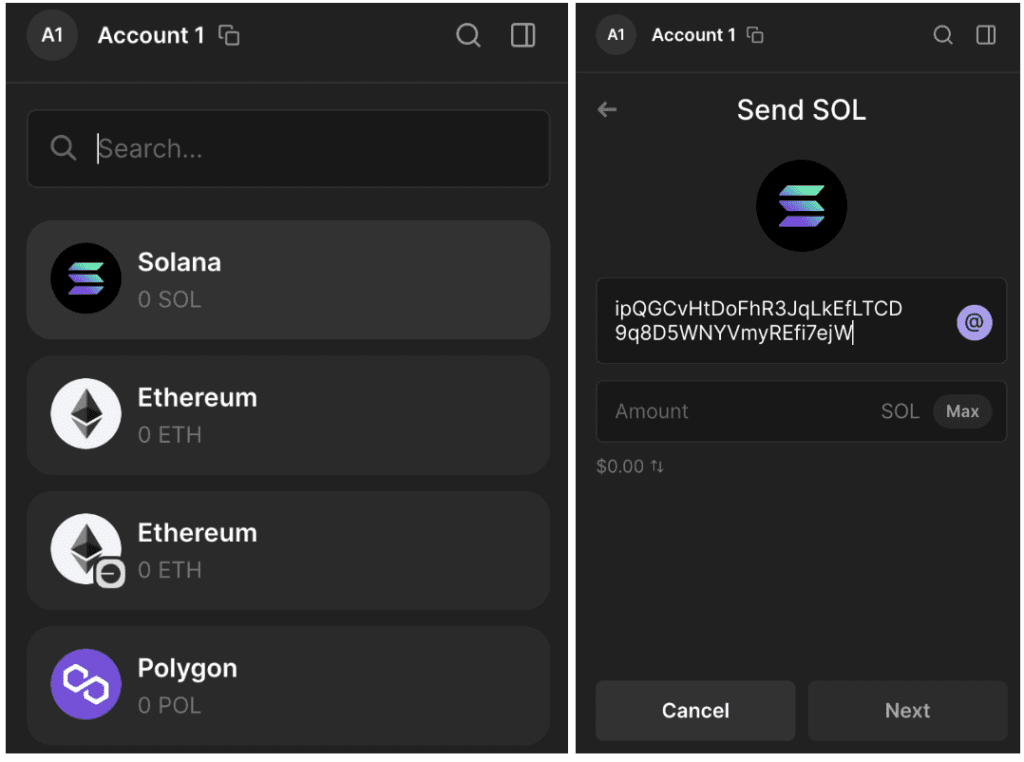 قابلیت ارسال ارز در فانتوم