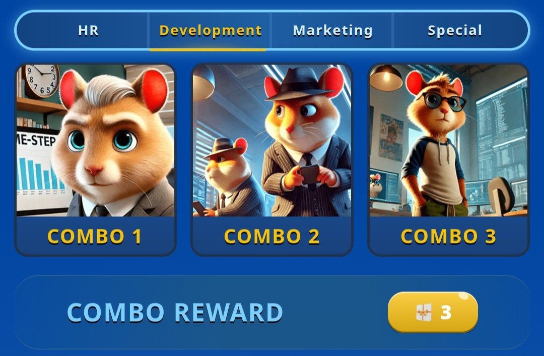 کارت های امروز همستر کامبت ۱۲ فروردین (بازی جدید Hamster GameDev)