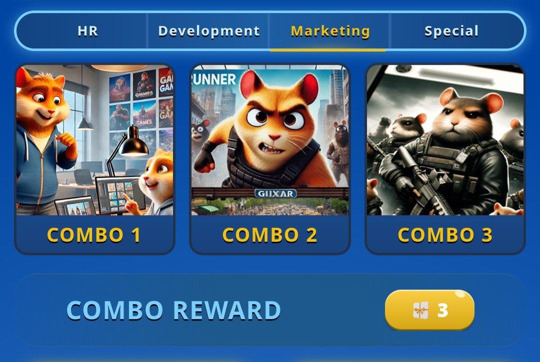 کارت های امروز همستر کامبت ۱۶ فروردین (بازی جدید Hamster GameDev)