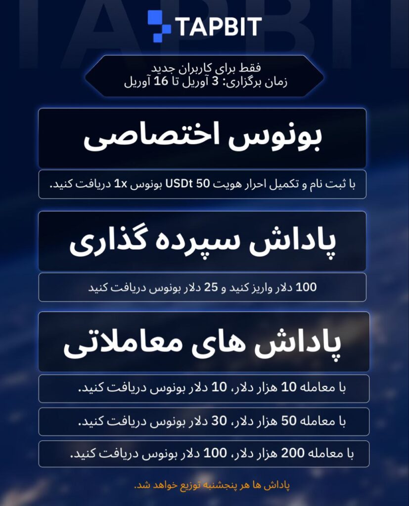 رویداد ویژه صرافی TAPBIT برای کاربران جدید