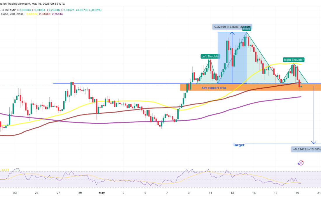لورس :تحلیل رپیل؛ آیا قیمت XRP به سطح ۲ دلار سقوط می‌کند؟