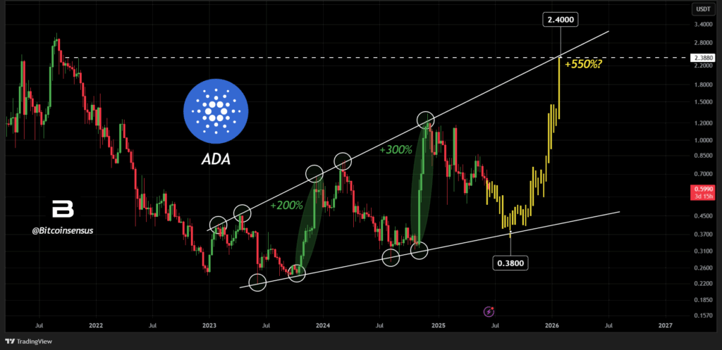 لورس :تحلیل قیمت آدا (ADA): ریزش ۱۳ درصدی در سایه رشد شبکه کاردانو