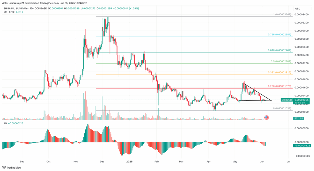 نمودار روزانه قیمت شیبا اینو