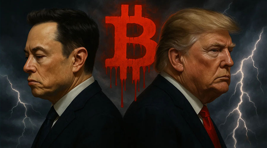 لورس :درگیری ترامپ و ماسک؛ سقوط بیت‌ کوین ادامه دارد؟