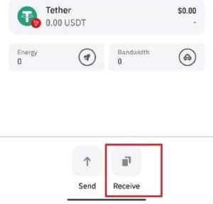 کلیک روی گزینه دریافت ارز